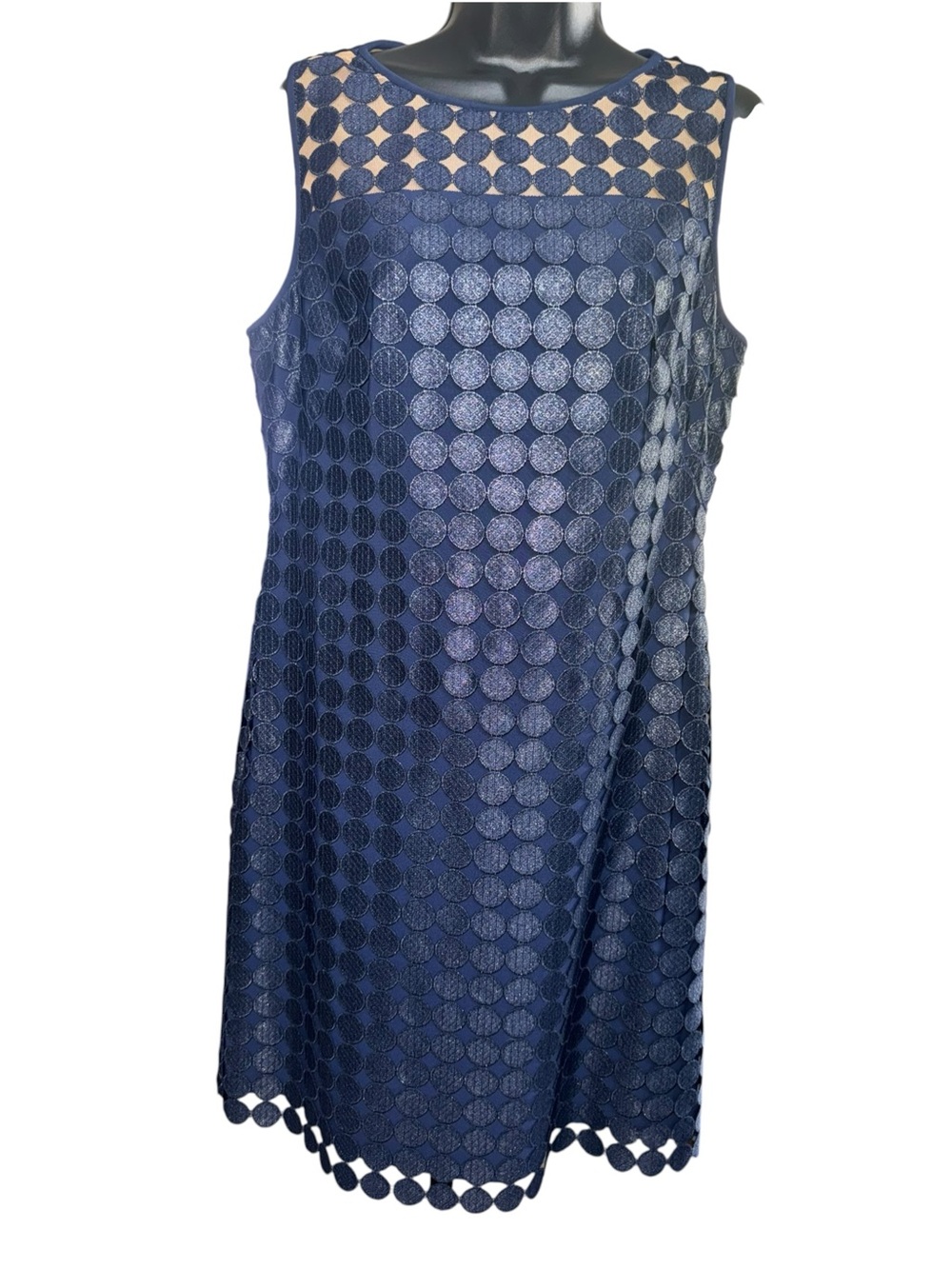 Lauren Ralph Lauren Navy Crochet Lace Shift Dress Women’s Size 12